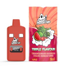 Buy Ghost Vape – Watermelon Zlushie / Black Cherry Fizz – 2000mg (1g/ 1g ) THC VAPE